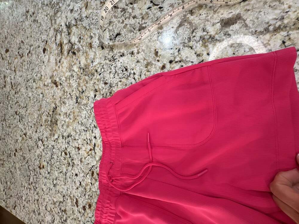Mondetta Ribbed Active Shorts Size M Pink Drawstring Pockets - Picture 5 of 6